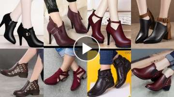 2020women supper high heels ankle boots women dress shoes lace pointed toe hollow out shoes desig...
