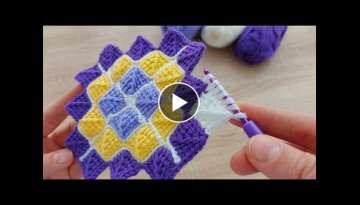 Super Easy Tunisian Knitting Crochet Model Çok Kolay Çok Gösterişli Tunus İşi Tığ İşi �...