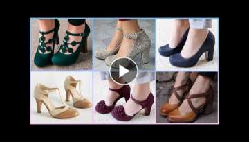 Office Wear Round toe low & medium heel shoes designs ideas for women 2021