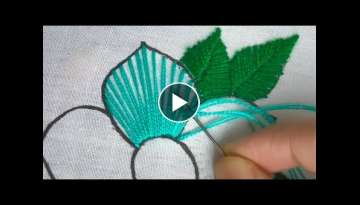 Hand Embroidery fantasy flower,easy embroidery for dress