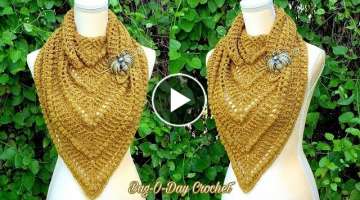 How To Crochet A Cowl Shawl | Taste of Honey | Bag O Day Crochet Tutorial #602
