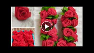 How to make fabric cloth Roses | Rose flowers making with waste clothes| Easy/beautiful clothflow...