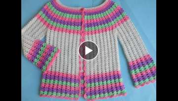 crochet Shrug Sweater in Hindi/Urdu/ Stylish Crochet Woman Sweater