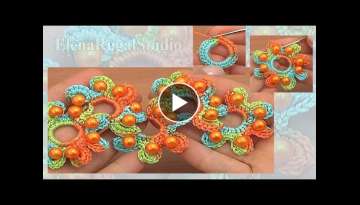 Сrocheted Beaded Flower Lace Tutorial 19 Part 1 of 2