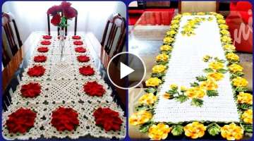 top most stylish and beautiful crochet table runners design patterns and ideas