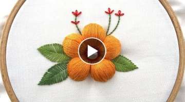 Hand Embroidery Tutorial Step by Step | Hand Embroidery Flowers for Beginners
