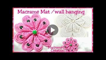 Easy Macrame table mat /Macrame Wall hanging/New design Macrame mat tutorial