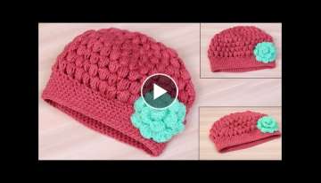 Super Easy Crochet Woolen baby Cap || Woolen crochet cap || Tutorial Easy Crochet Hat