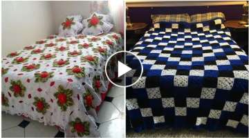 Crochet Patterns //Luxury And Stylish Crocheting Granny Square Bedsheets Designs Collection