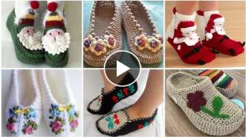 Beautiful Handmade crocheted Warm Shoes And Socks Designs