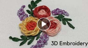 3D Embroidery Tutorial | Brazilian Embroidery| All Over Embroidery