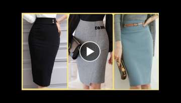 New Fashion Women Office Formal Pencil Skirt Spring Summer Elegant Slim Front Slit midi Skirt