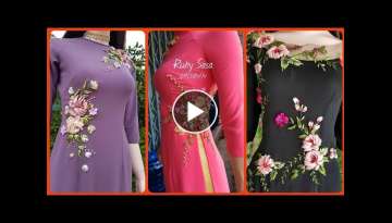 Most Beautiful And Stylish New Ribbon Embroidered Dreses Collection / Latest Ribbon Work On Dress...