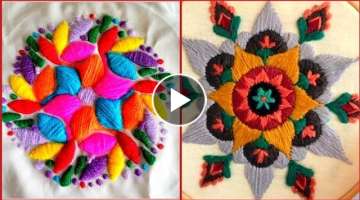 most beautiful modern style hand embroidery designs patterns for bed sheets pillows table cover