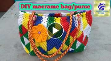 DIy how to make macrame bag/macrame purse/ladies designer purse/Educational power