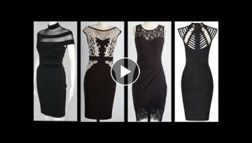45+ Black Slim fit pencil bodycon dresses collection for business women and girls