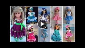 Beautiful And Attractive Crochet Knitted Baby Doll Frocks Designs Patterns And Ideas//Barbie Dres...
