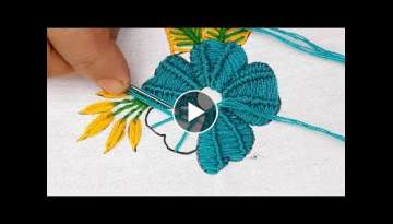 Hand embroidery Spider stitch design | Spider stitch tutorial