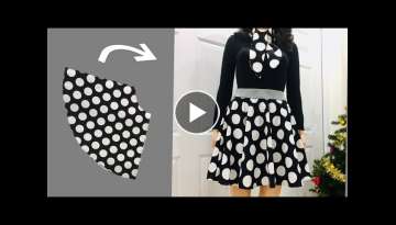 How to make flare skirt is very simple/it only takes 15 minutes to finish flare skirt/DIY at home