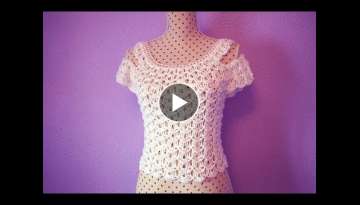 Crochet blouse for women MAJOVEL CROCHET