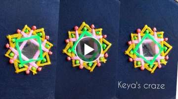 2020 | New Innovative Mirror hand embroidery tutorial | keya's craze -529