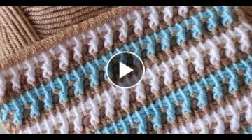 Super Easy Tunisian Knitting - Tunus İşi Harika Örgü Modeli