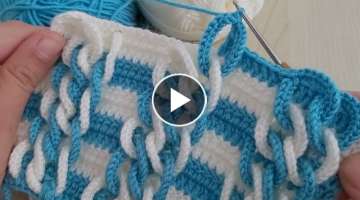 Super Easy 3D Crochet Knitting - Tığ İşi Çok Güzel Örgü Modeli