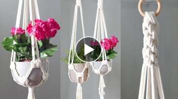 Easy Macrame Plant Hanger with Josephine Knot NEW Way to start Hanger