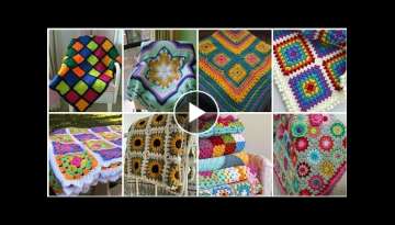 Most demanding crochet granny square & multi pattern blankets colourful designs every purposes id...