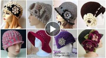 Crochet Stiffy Cord Stitch Cap ||Hand Crochet Woolen Caps For Women's