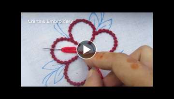 Hand Embroidery, Bead Stitch Flower Embroidery, Fantasy Flower Stitch