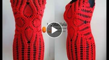 How to crochet pineapple tunic top dress all size tutorial