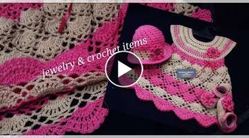 Crochet baby dress tutorial | How to crochet an easy fan stitch( part 1)