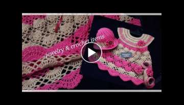 Crochet baby dress tutorial | How to crochet an easy fan stitch( part 1)