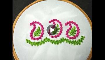 Hand Embroidery | Border Embroidery | Mango Design Border Embroidery |Bead Stitch Border Embroide...