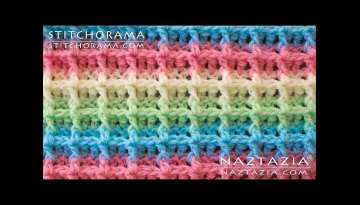 HOW to CROCHET WAFFLE STITCH - Stitchorama by Naztazia