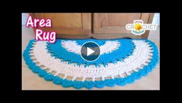 Beautiful Half Circle Area Rug - Crochet Pattern & Tutorial
