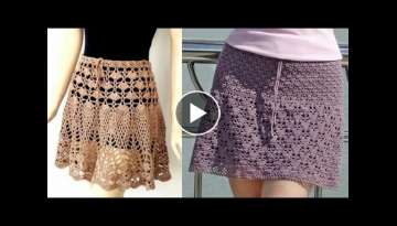 Asymmetric collection of hand made crochet skirts designs ideas for girls and ladies