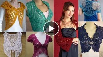Most Trendi & Stylish Crochet Knitted designers short jackets, Cardigans & vest design