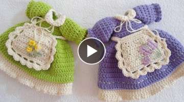 How to crochet doll dress / doll outfit