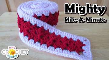 Mighty Mile-A-Minute Crochet Calendar Blanket - January 2021 - Split Shell Stitch