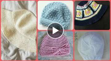 Top Beautiful & Handmade Crochet Hats Ideas - Hand Embroidery Crochet Hats Designs Patterns