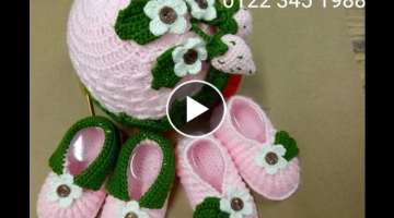 how to crochet baby booties strawberry p1. Móc mẫu giày dâu tây p1
