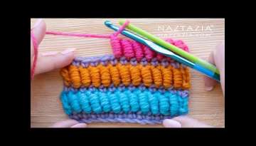 HOW to CROCHET BULLION STITCH - Using 2 Crochet Hooks Tutorial