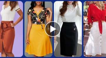 Latest office wear pencil skirts outfits collection for women