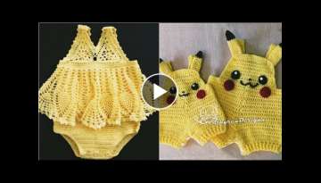 Crochet Romper, Crochet Baby Dress,Simple And Easy Crochet Baby Dress Pattern
