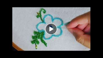 Beaded hand embroidery design,latest elegant beading embroidery flower