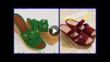 super stylish and very attractive handmade crochet sandals and summer slippers design