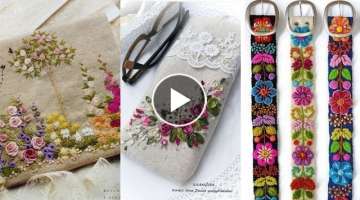 fascinating Hand Embroidery designs Patterns For Bedsheets/Cushion/Bags/Table cover