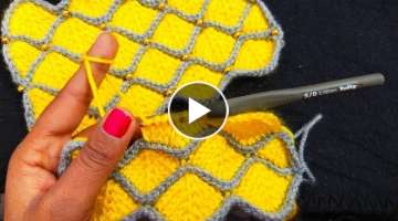 Super Easy Tunisian Knitting Crosia Crochet Pattern Design for Sweater and Shawl